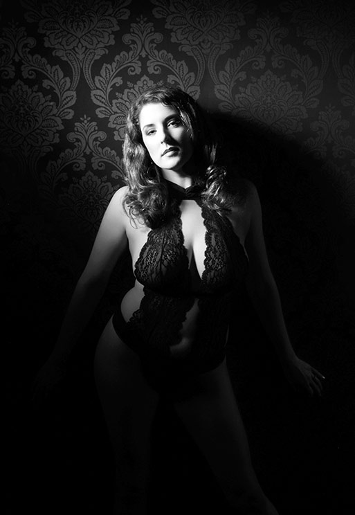 beautiful black and White Boudoir Photography